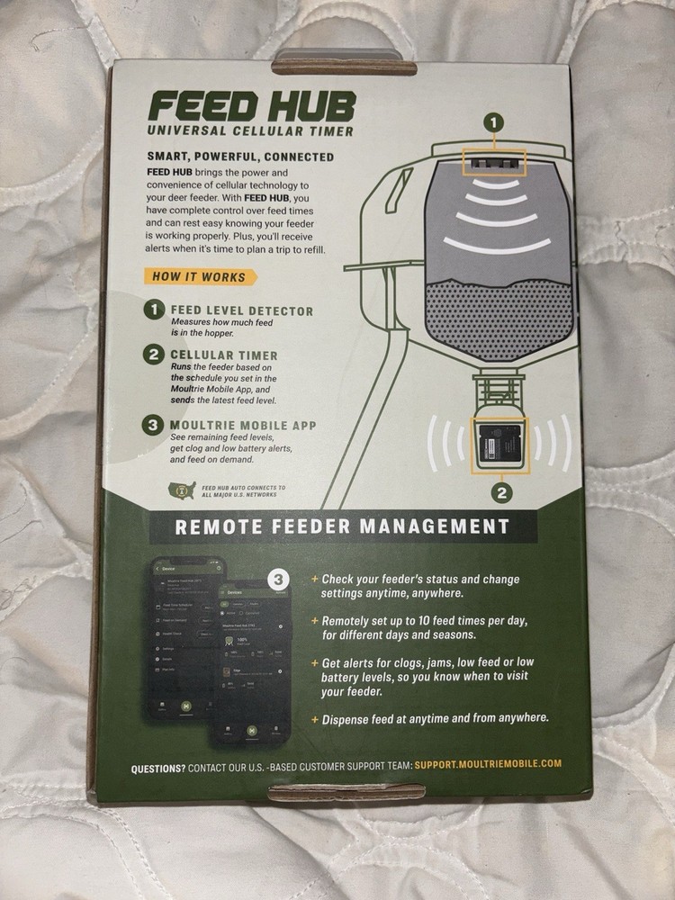 Moultrie Mobile Feed Hub Universal Cellular Timer - New Sealed Box