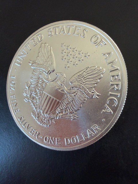 1989 AMERICAN SILVER EAGLE 24K Gold Gilded & Gorgeous!