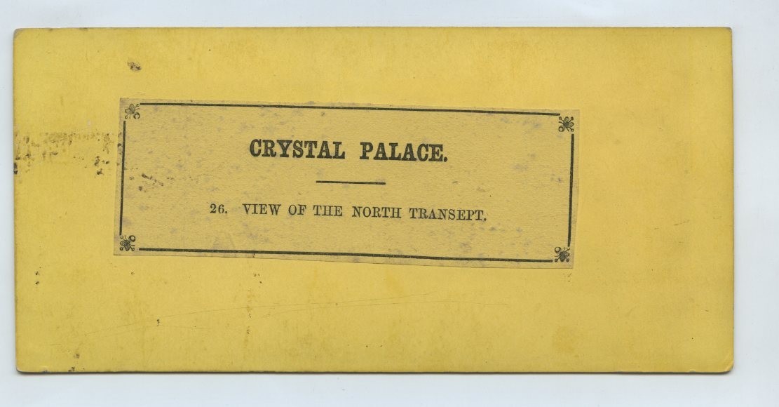Crystal Palace c1850s Negretti Zambra Stereoview 26 North Transept