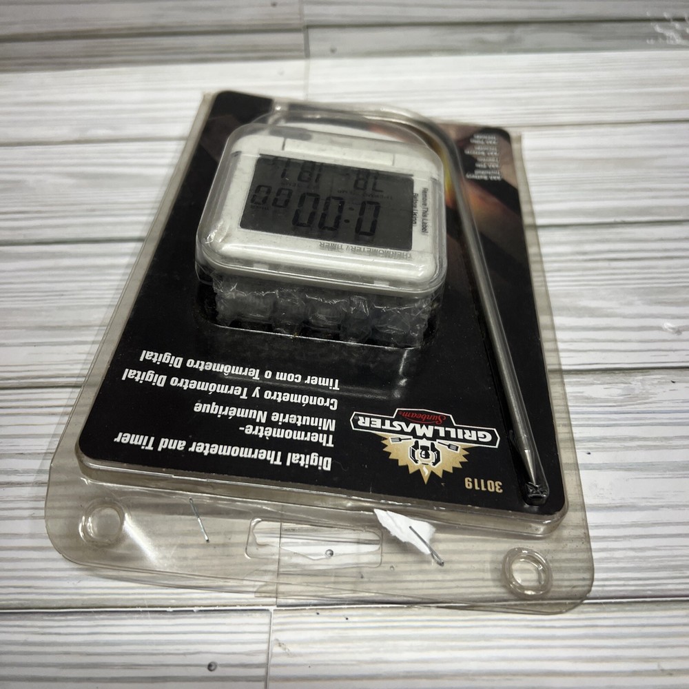 NEW ~ Grillmaster Sunbeam Digital Thermometer & Timer ~ 30119 ~ Grill