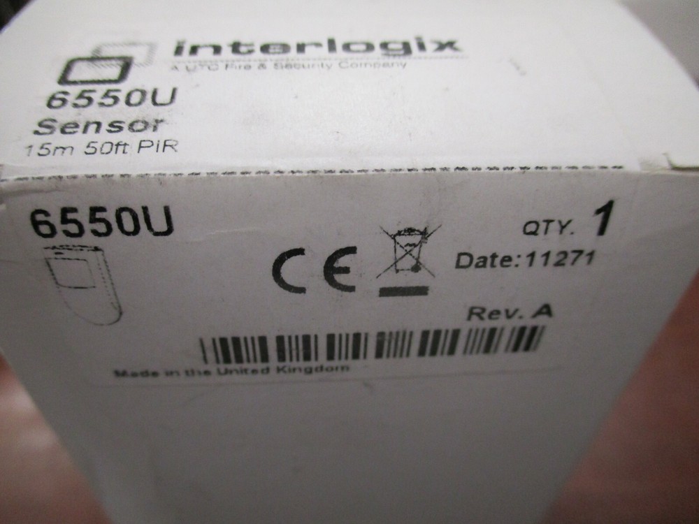 Interlogix UTC 6550U Wall Mount Sensor (50 Ft. Range, 15m, PIR, Rev. A)