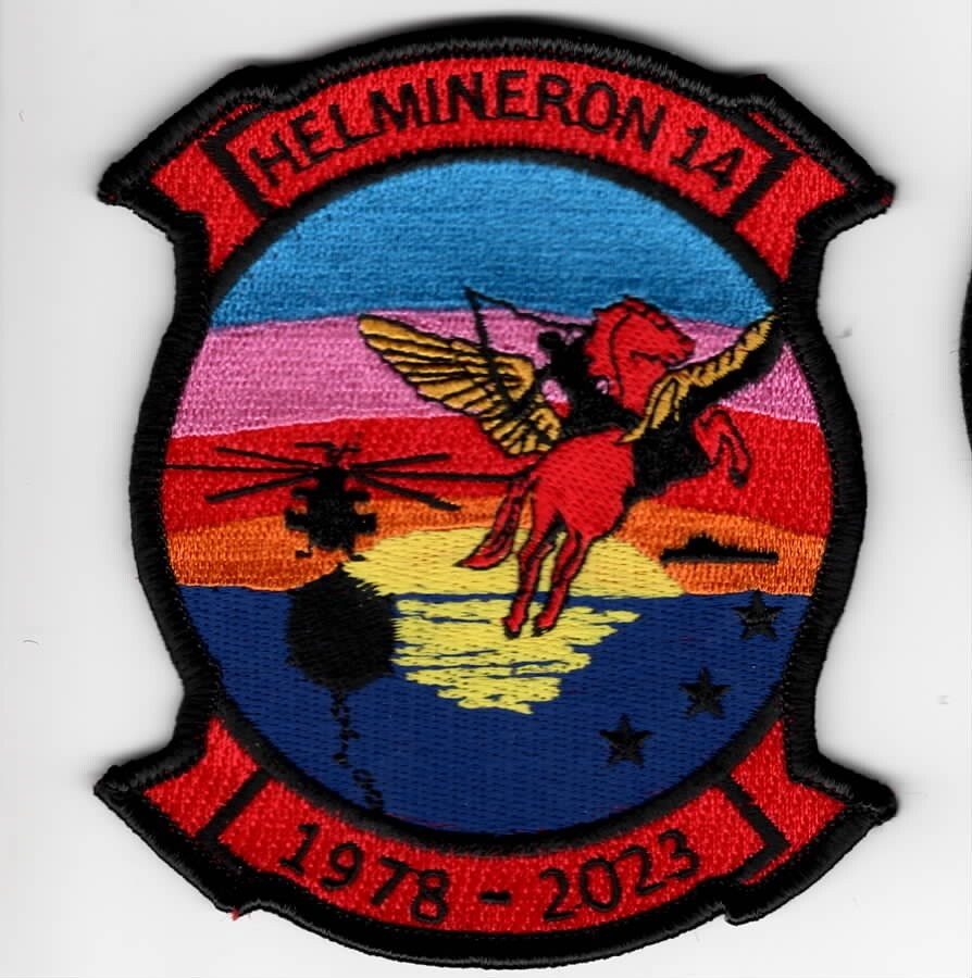 4" NAVY HM-14 1978-2023 DECOMMISSION  EMBROIDERED PATCH