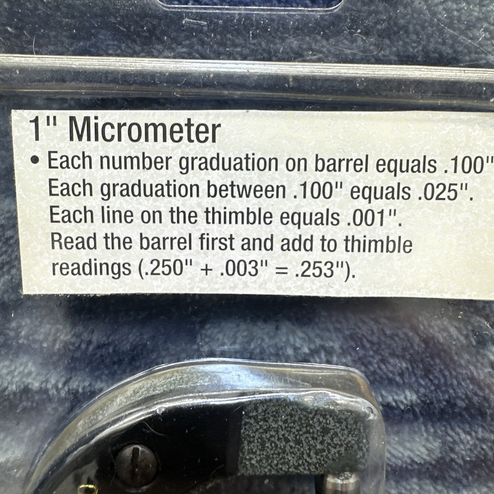 1" Inch Micrometer EMPIRE 2780 {EE}