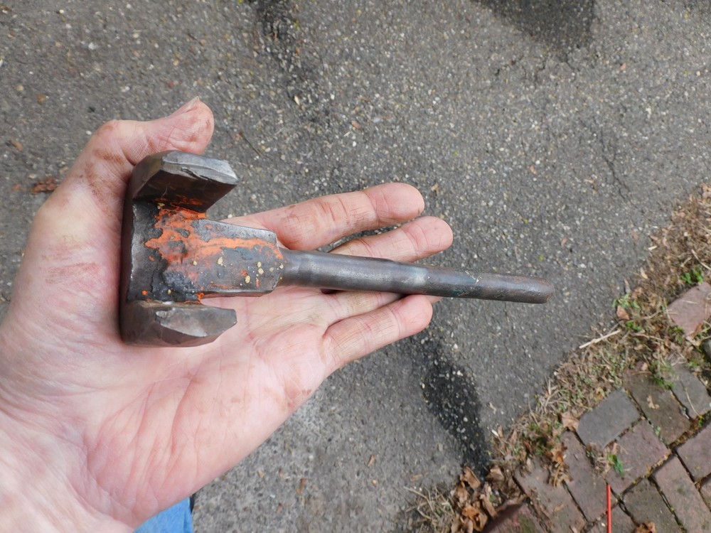 VINTAGE WAGON WHEEL HUB NUT TOOL BLACKSMITH MADE