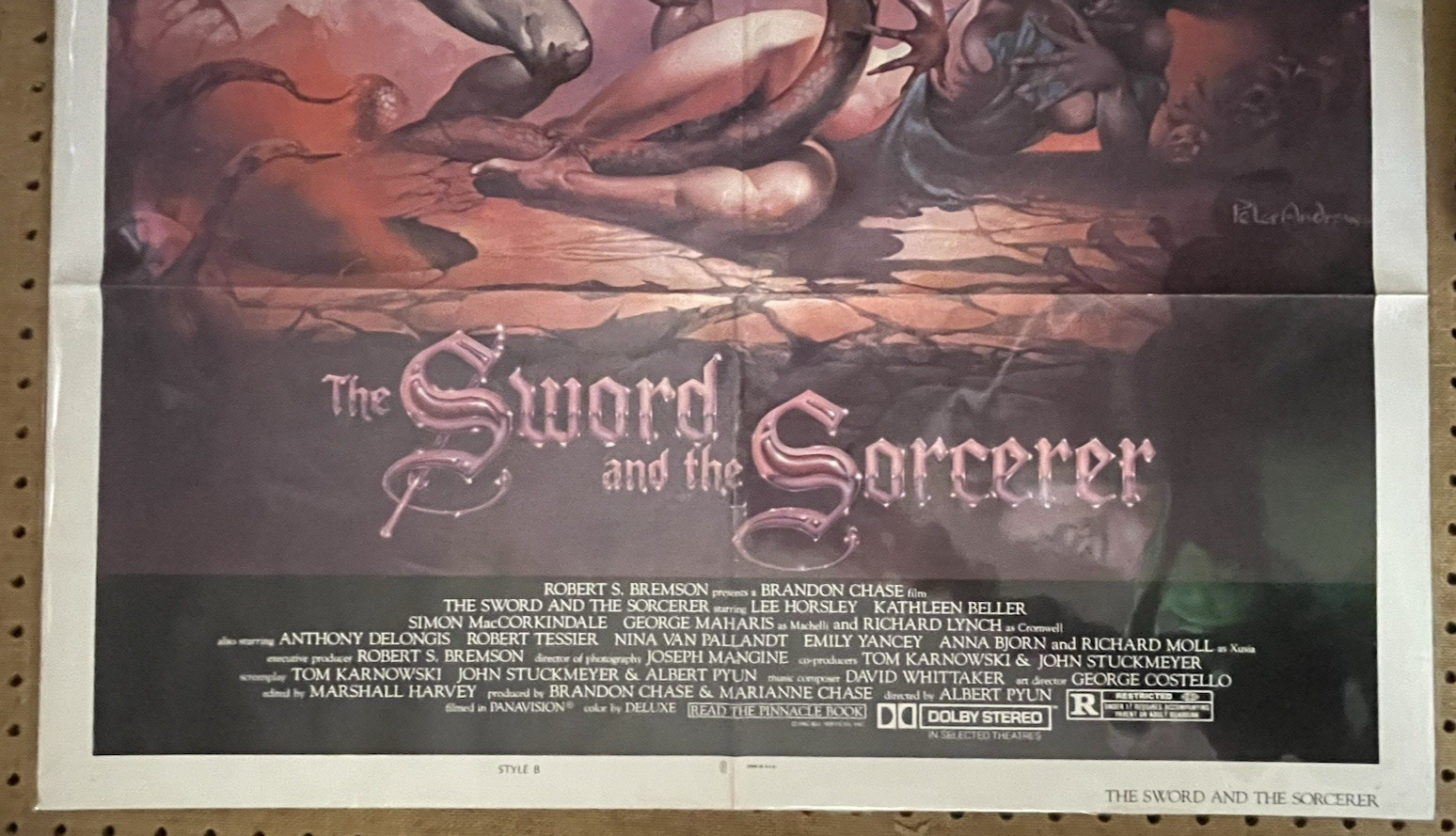 ORIG. MOVIE POSTER~THE SWORD & THE SORCERER~ 1982~ ONE SHEET 27X41~RICHARD LYNCH