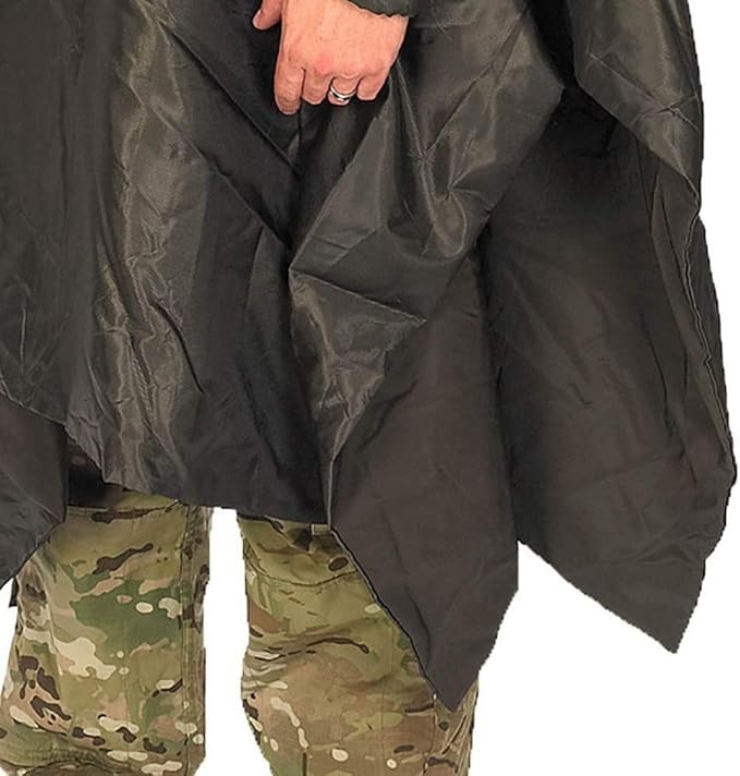 Snugpak Poncho Liner Black Water Repellent Lightweight Hooded One Size NWT