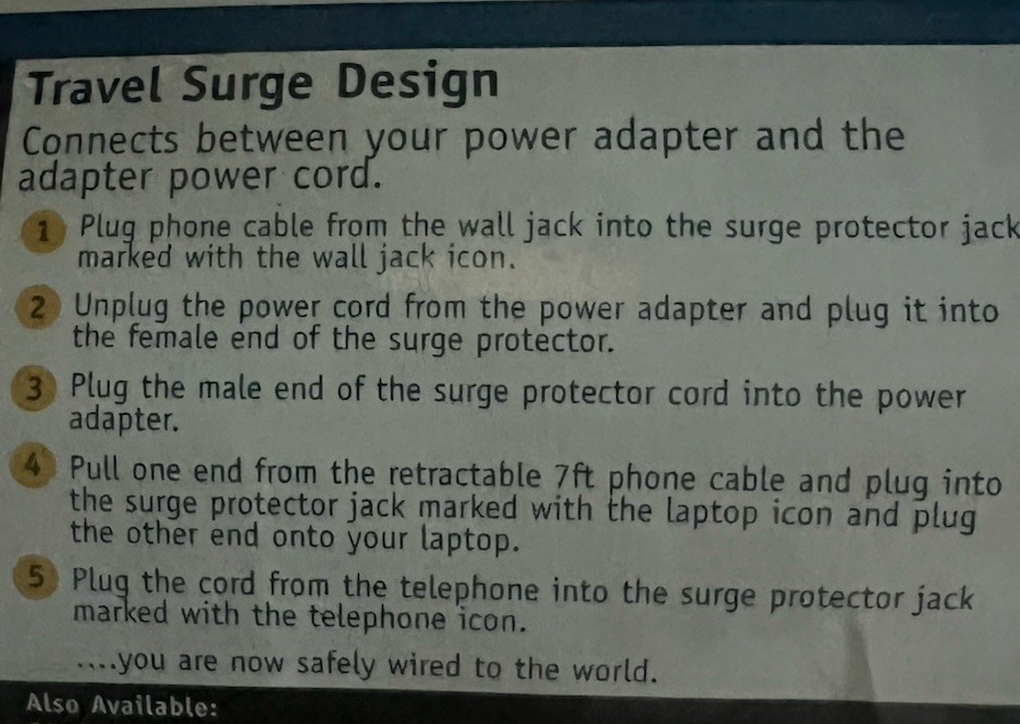 Belkin Notebook Travel Surge Protector Pack & Retractable Dial-Up Patch Cord