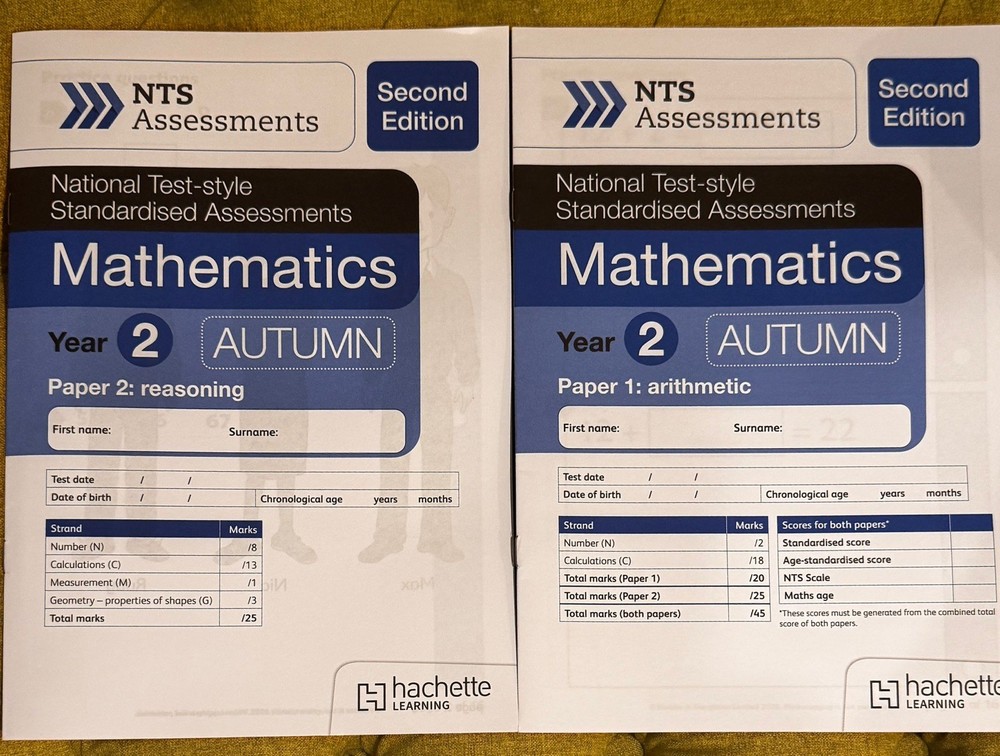 NTS Assessment Maths Yr 2 AUTUMN - SECOND EDITION.