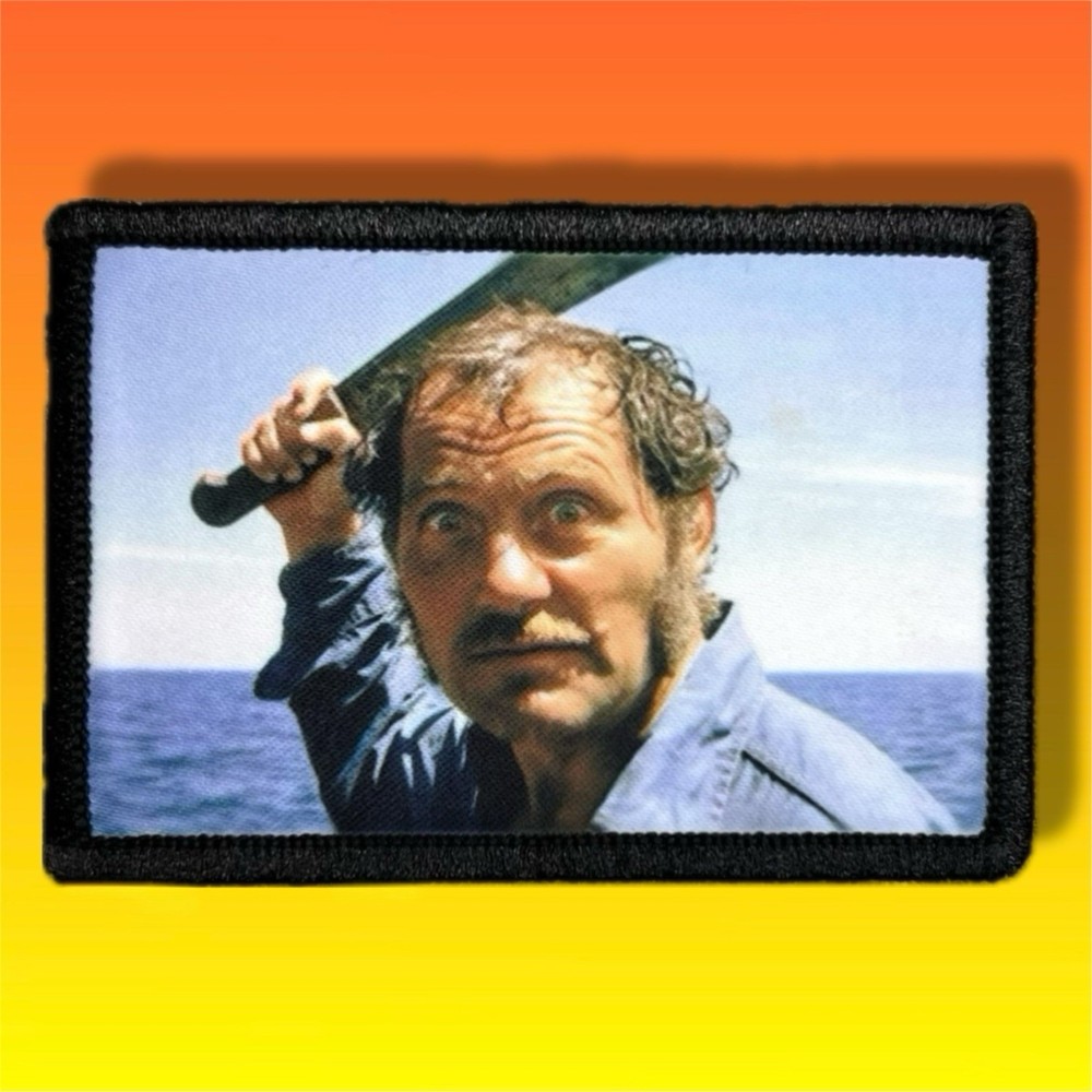 JAWS Quint Robert Shaw Morale Patch / Military Tactical Airsoft Hook & Loop 184