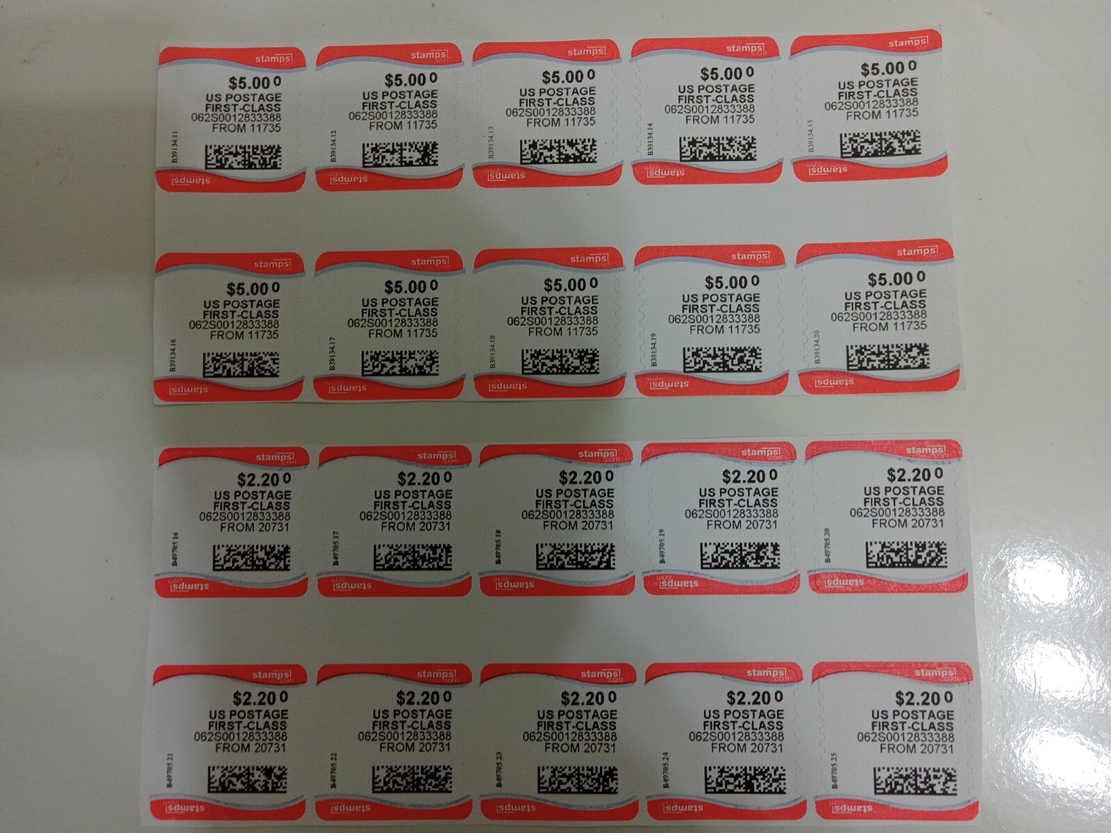 Discount Stamps  Low Prices 30 Each!!! $1.00 $1.55 $2.20 $5.00 Two Day Shipping.