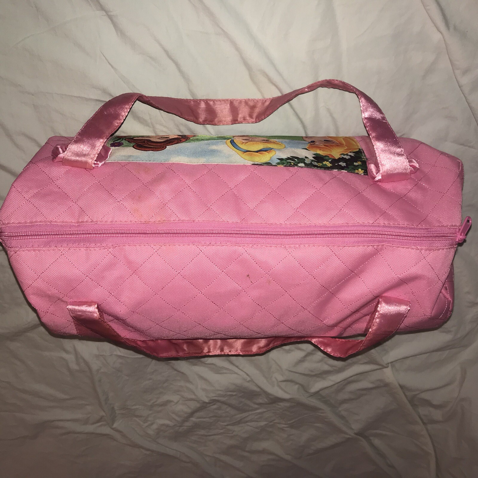 Disney Princess Aurora, Belle & Cinderella Kids Pink Duffle Bag And Sleeping Bag