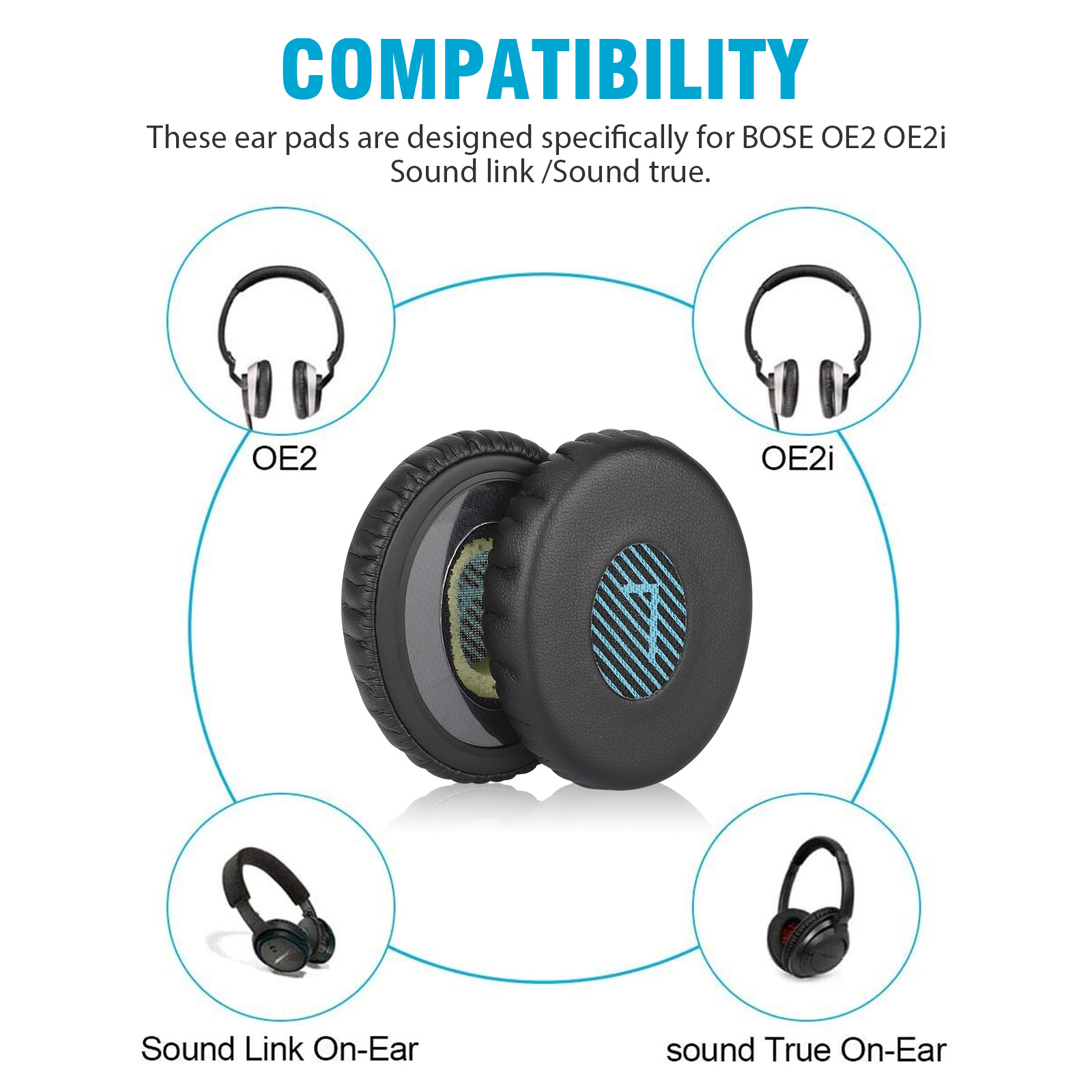 Ear Pads Foam for BOSE OE2 OE2i Sound link On-Ear Headphones Replacement Cushion