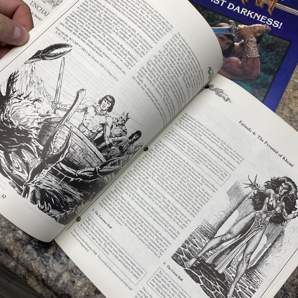 AD&D 1st Edition CB1 CB2 Conan Module Set Complete Unchained! Against Darkness!