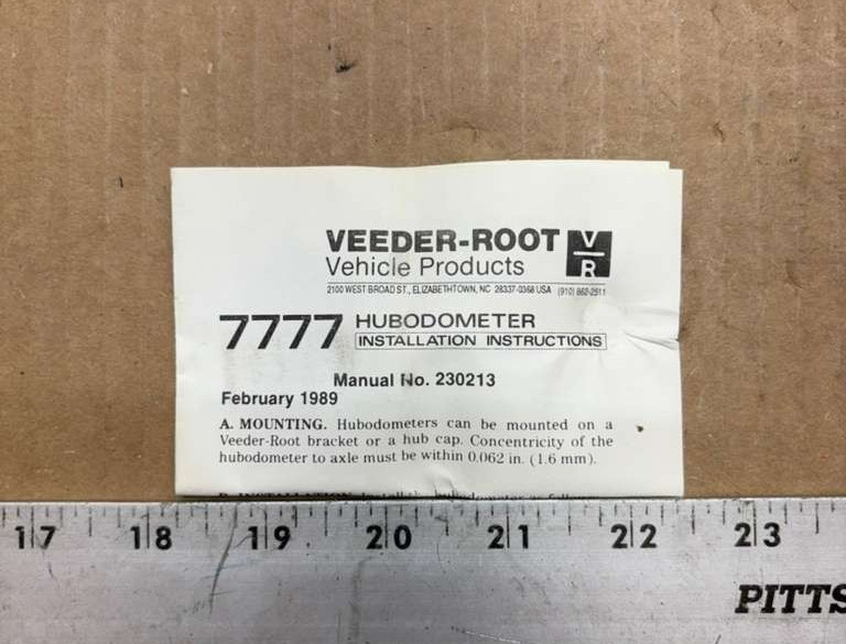Veeder Root Hubodometer, pn 777717-514