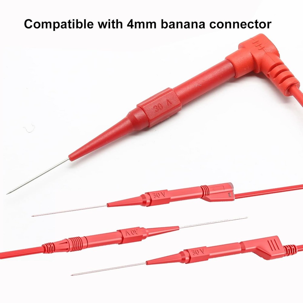 10PCS Back Probe Kit with 4mm Banana Socket (0.7mm Needle) | Non-Destructive