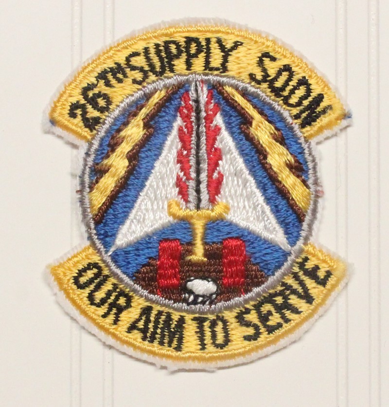 USAF Air Force Patch:  26th Supply Squadron
