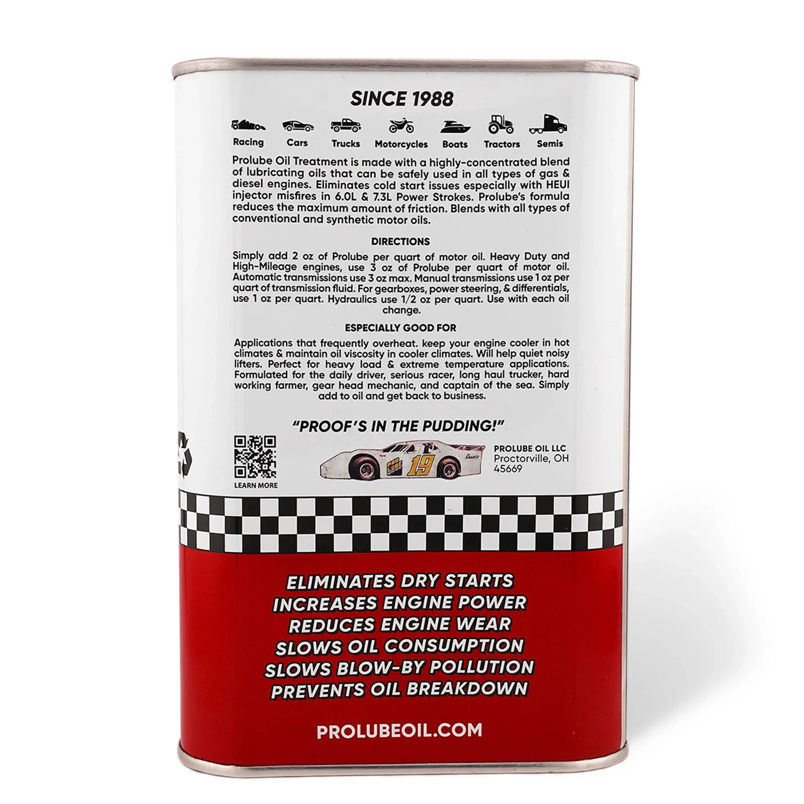 Prolube Oil Treatment 32 OZ, Increases horsepower, lowers operating temperatures