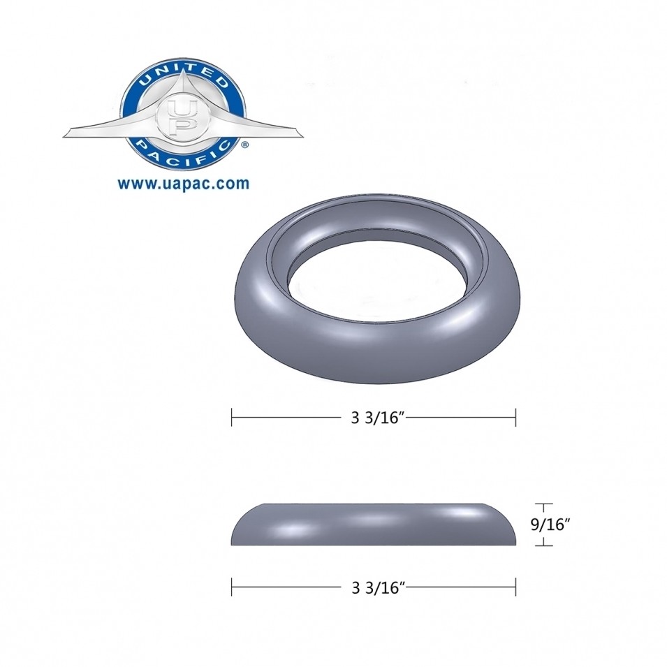 Chrome Plastic 2" Twist-On Chrome Bezel