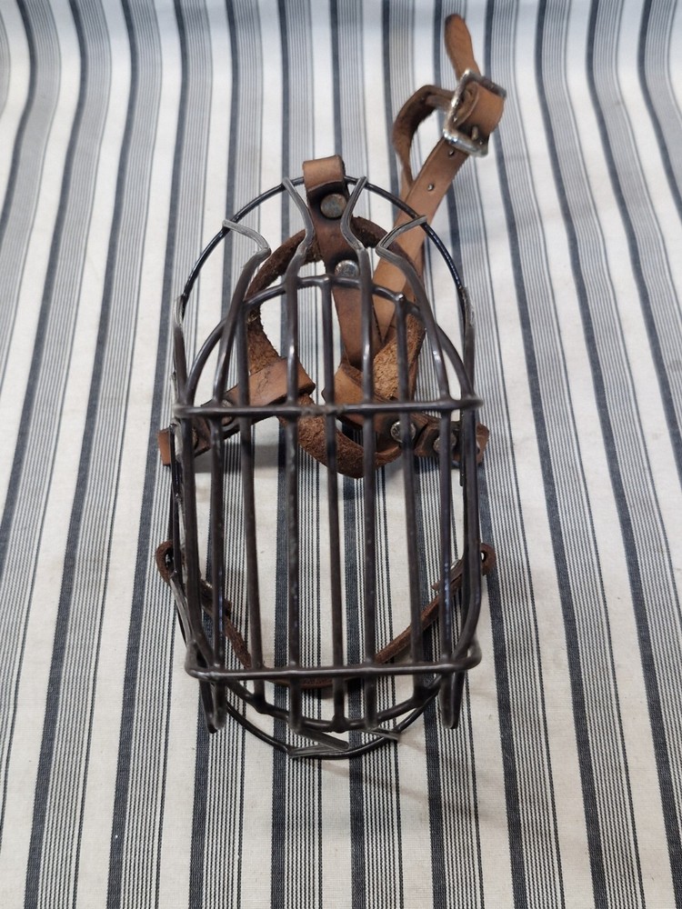 Vintage Dog Muzzle / Training Mask Cage
