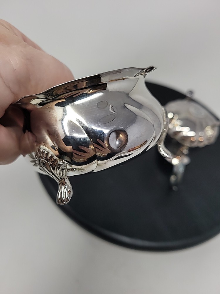 Sweden T.M. 60 GR Silverplate Silver Cream and Sugar Set - Sweden - 143.0 gr