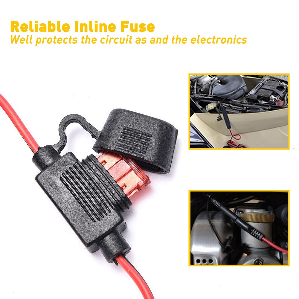 Motorcycle Dual Handlebar Phone USB Cigarette Charger Lighter Socket Waterproof