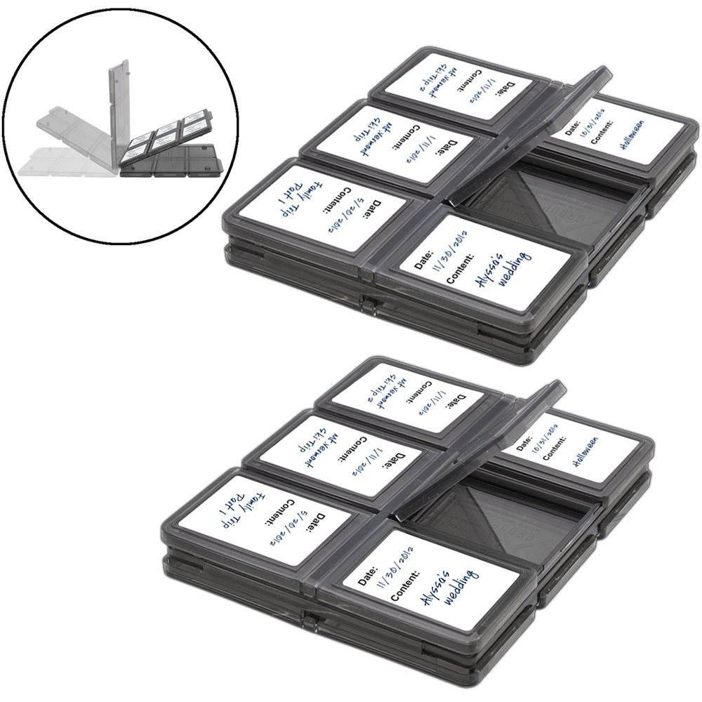 24‑Slot Memory Card Case Holder – SD / Micro‑SD / CF Cards Storage Box