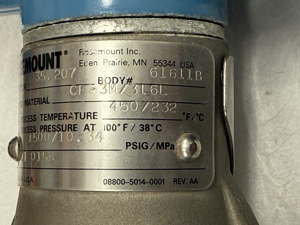 ROSEMOUNT 8800CW020SA1N1D1M5 VORTEX FLOW METER