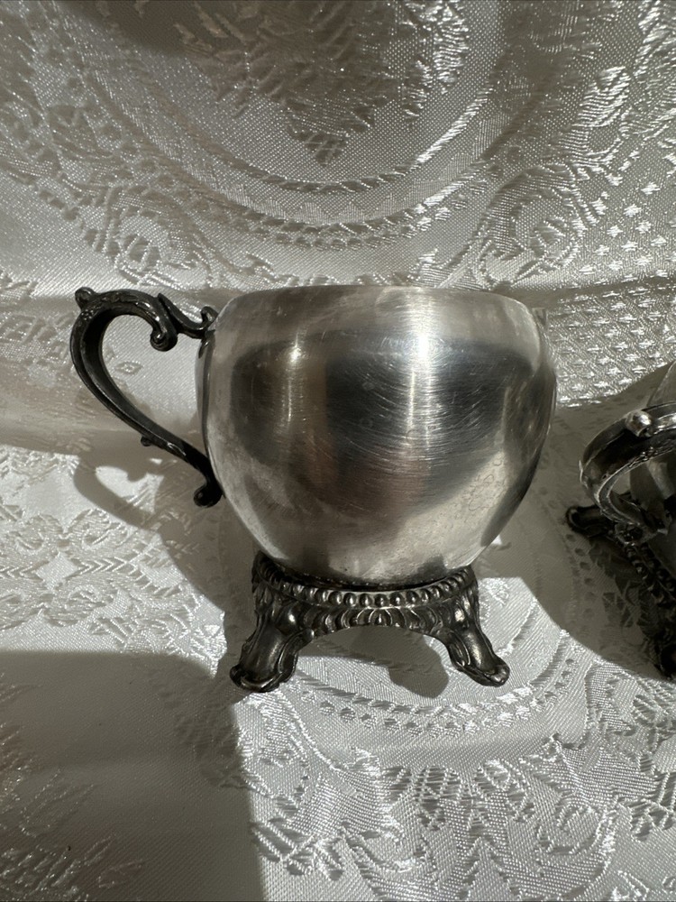 Vintage Silver-Plated Sugar & Creamer