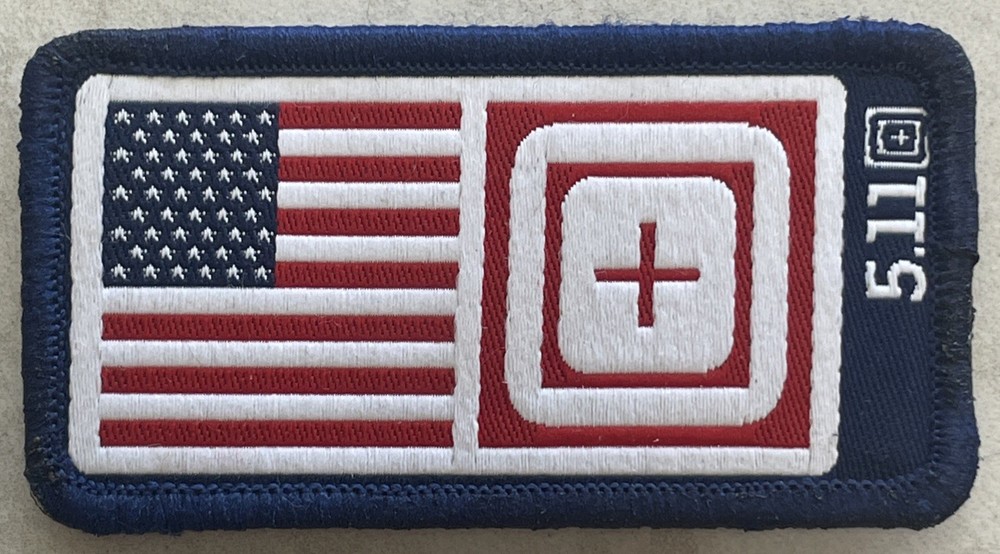 *NEW* 5.11 TACTICAL SHORT STACK WOVEN PATCH AMERICAN FLAG 🇺🇸 W/5.11 SCOPE