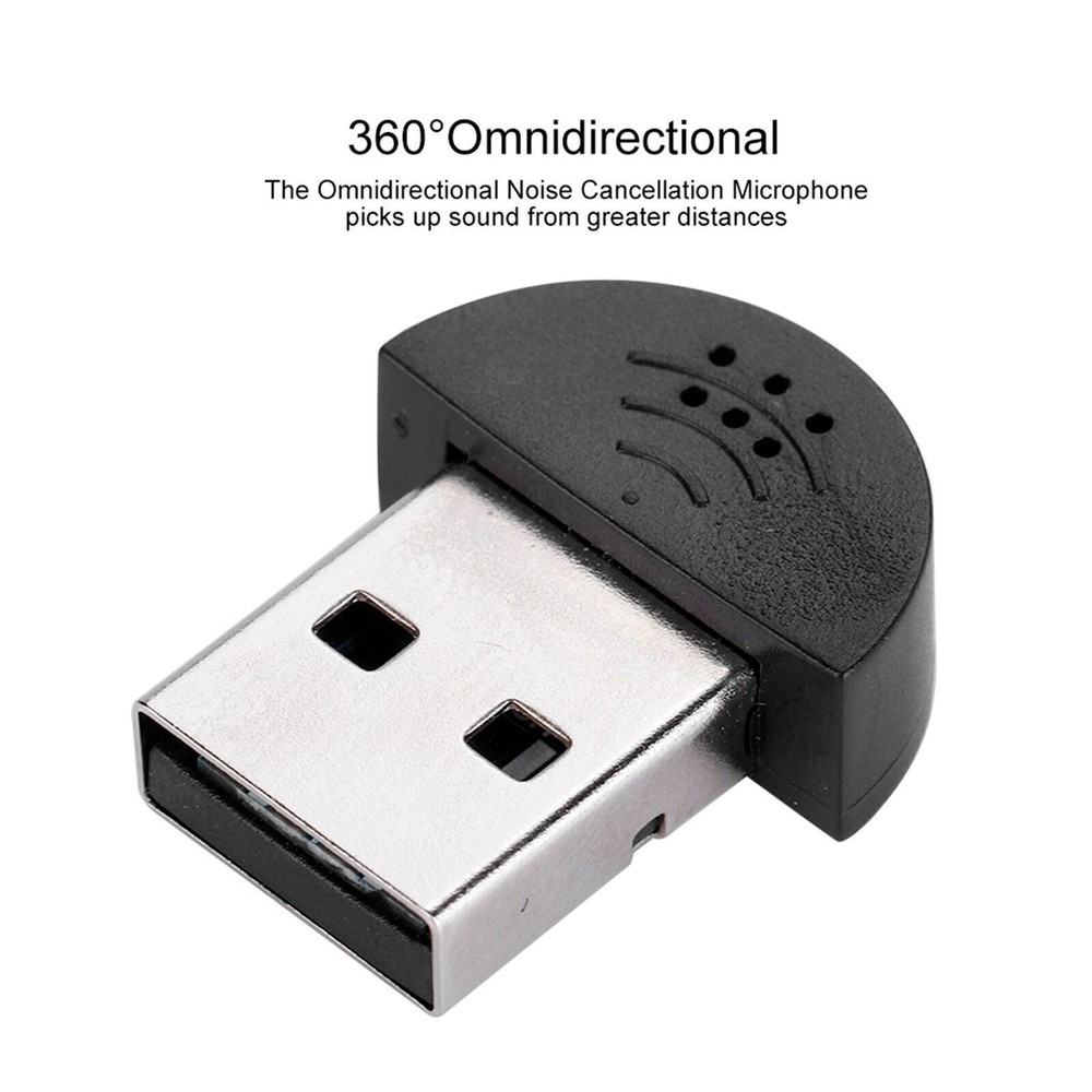 USB Mini Studio Speech Microphone Recording Audio MIC Adapter For Computer PC