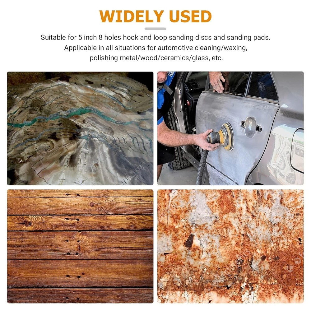 5 Pack 5 Inch Soft Density Interface Pads Hook and Loop Buffers Sanding