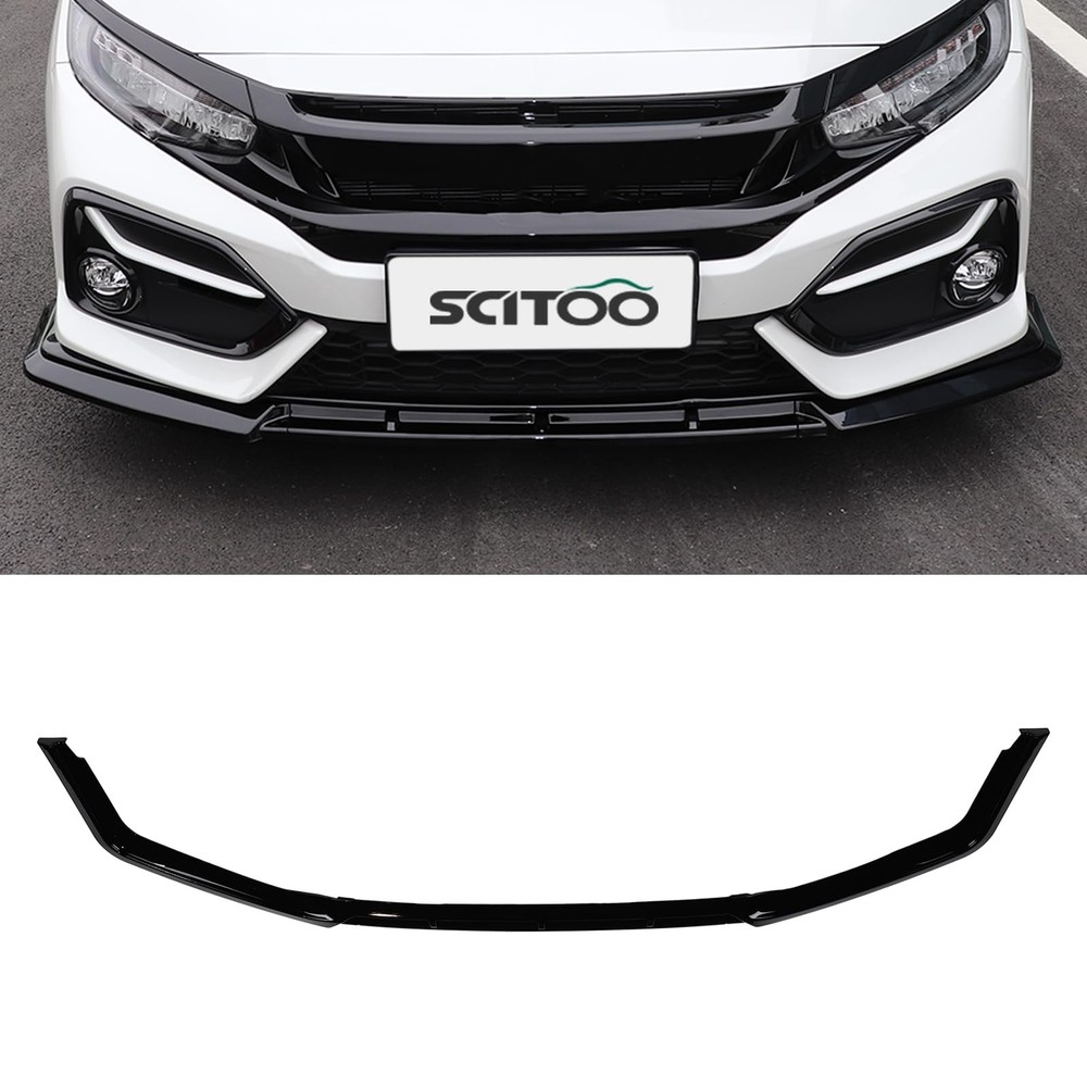 3件装前保险杠唇兼容本田思域掀背车和Si型号
