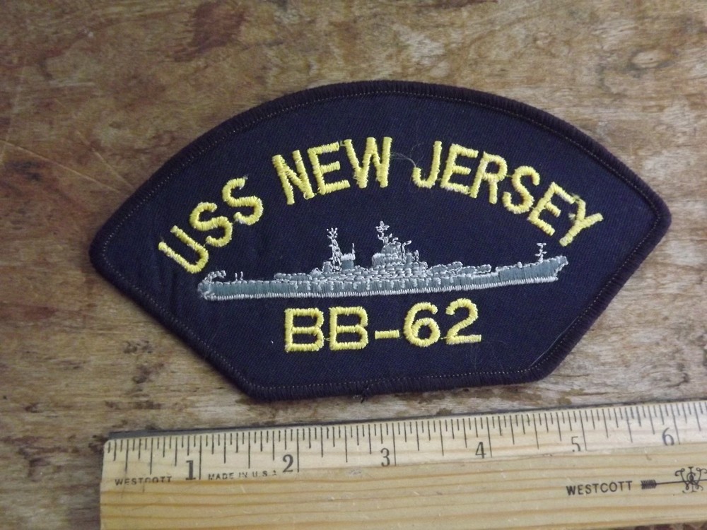USS New Jersey BB-62 Veteran's Hat Patch - INV# C1421