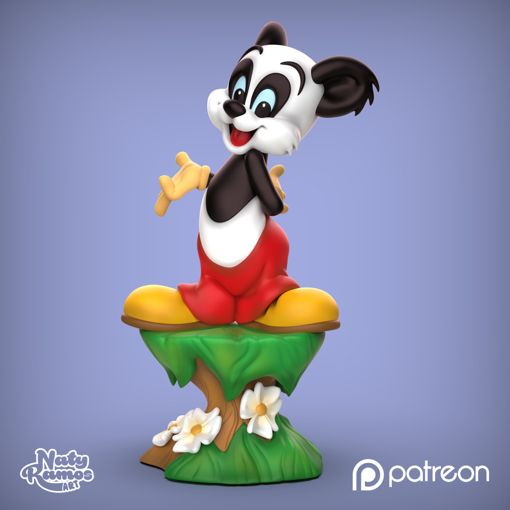 UNPAINTED Andy Panda 3D Printed Model Kit NR