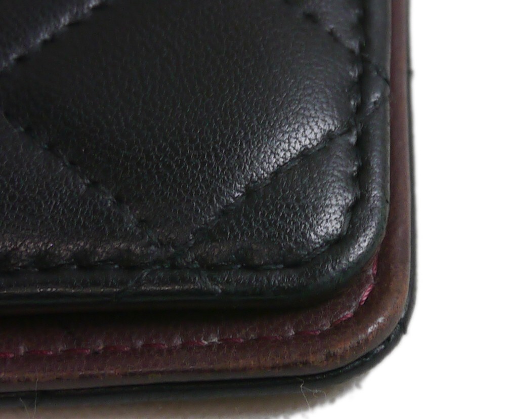 Authentic CHANEL Notebook cover lambskin COCO mark Leather #4174