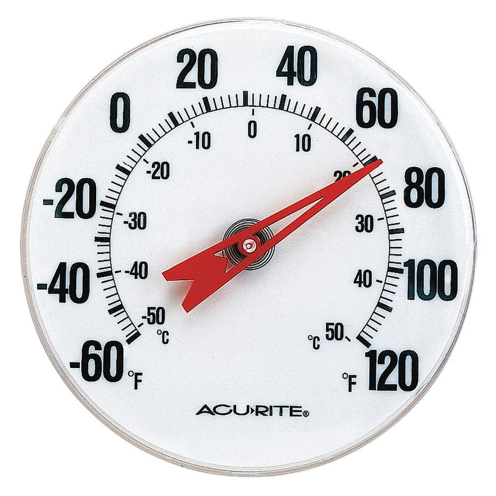 ACURITE 00346A3 Analog Thermometer,5" Dial Size 53DP74