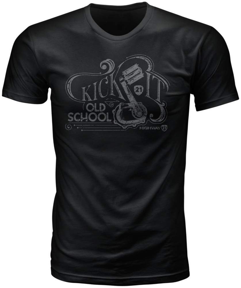 OLD SCHOOL TEE BLACK LG