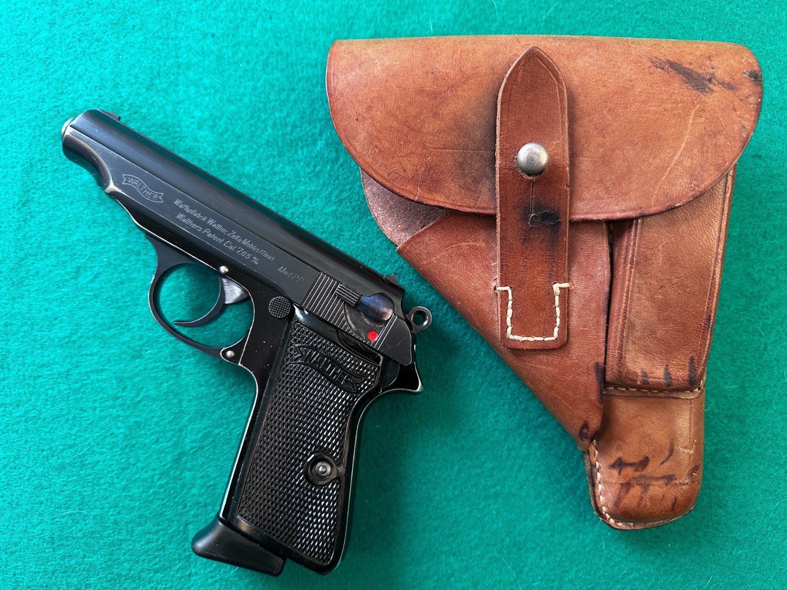Walther PP Holster German 1938 Date Brown Leather Original GUN IS NOT INCLUDED!