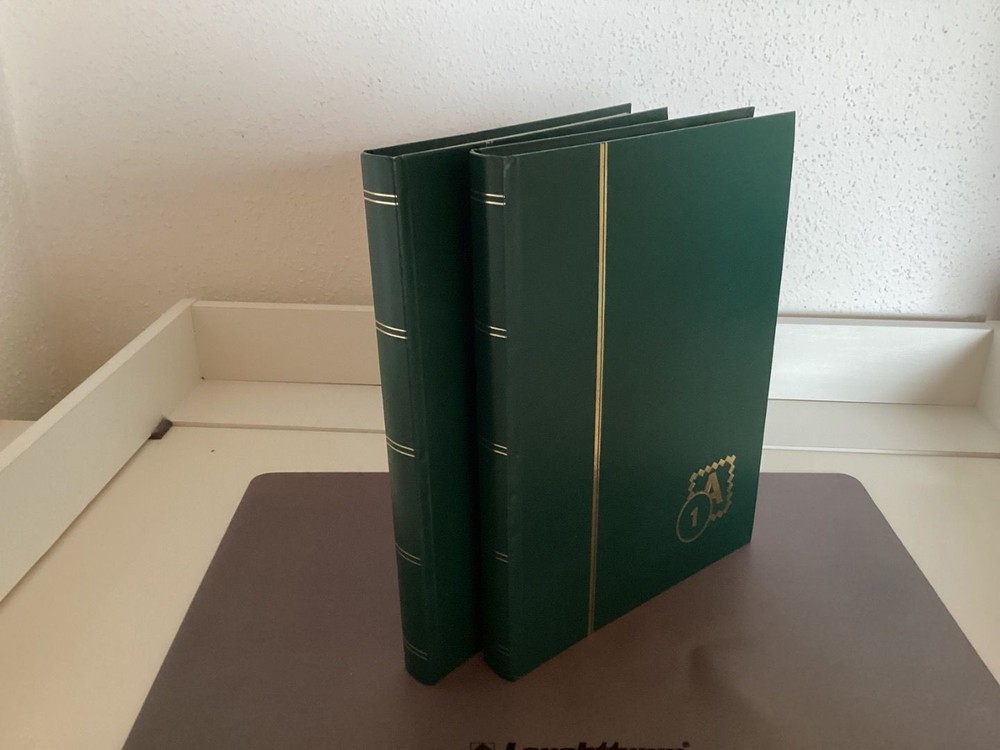 Stamp album slip-in albums 2 pieces DIN A4 a 32 pages white