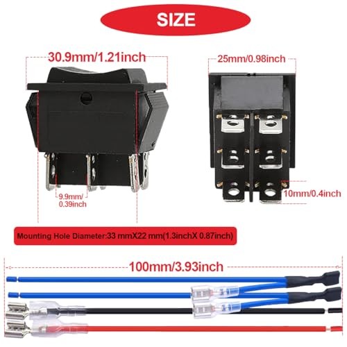 4Pcs DC 20A 12V Automatic Lock Motor A.4 Pcs(Automatic Lock,Non-llluminated)