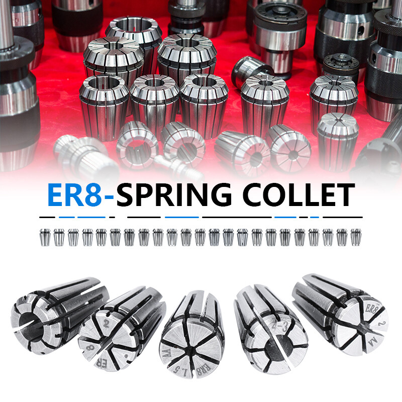9pcs 1.0-5.0mm ER8 Spring Collet Set for CNC Milling Lathe Engraving Machine
