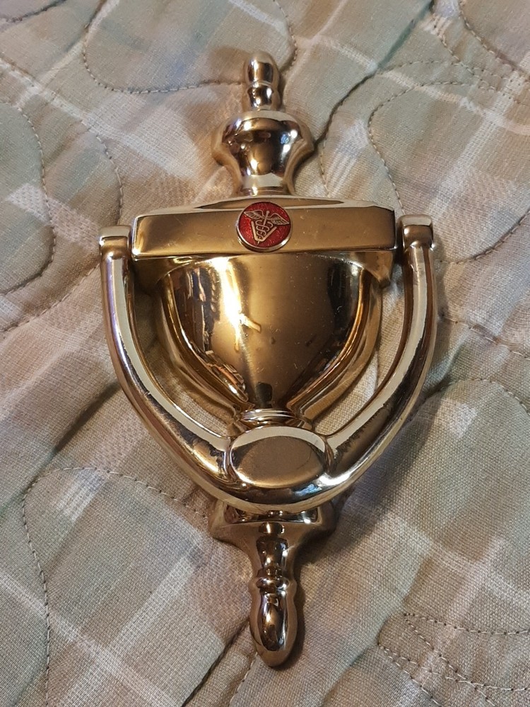 Polished Brass door knocker With LOGO