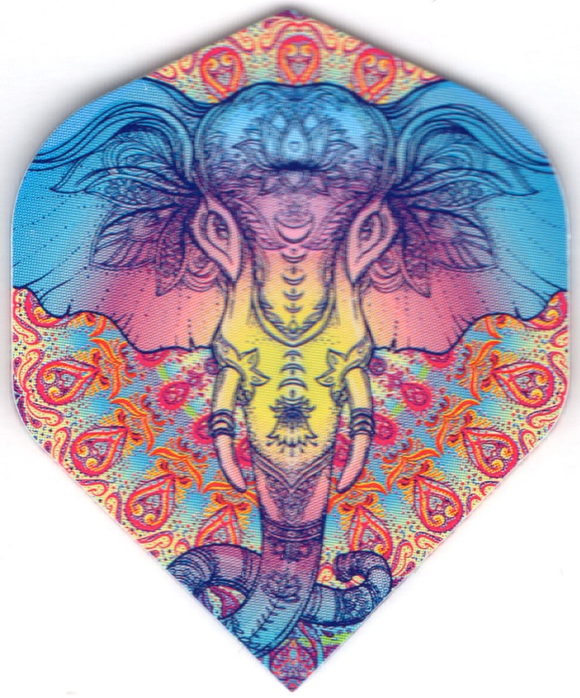Mandala Elephant Dart Flights: 3 per set