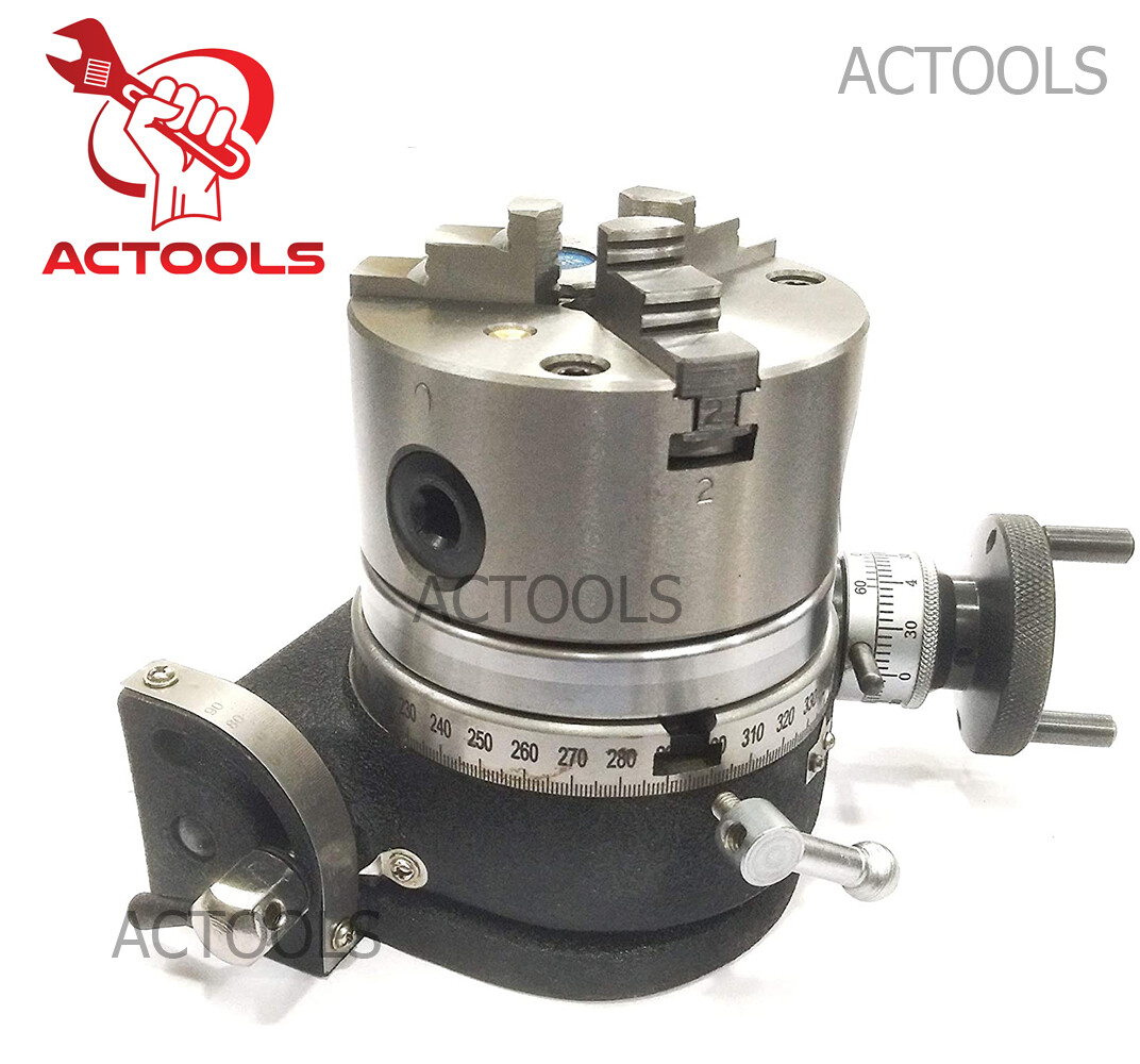 4" Inch Tilting Rotary Table With 100 mm Self Centering Chuck And Backplate USA