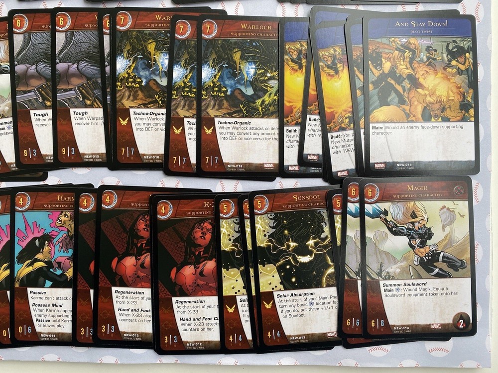 Rare 2018 Upper Deck Marvel New Mutants 55 Card Starter Deck