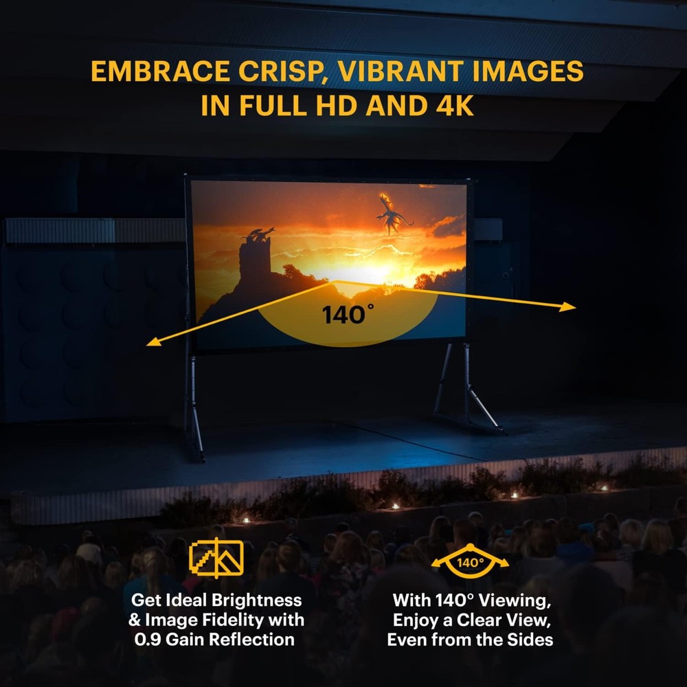 Kodak Portable Projection Screen 120” with Foldable Legs and Front Projection