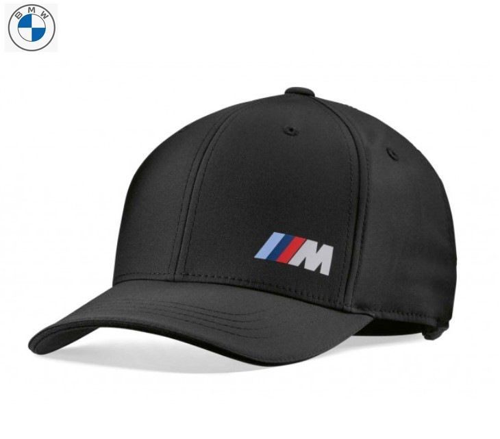 BMW M Cap Hat Golf Baseball Black Recollection Adjustable Strapback