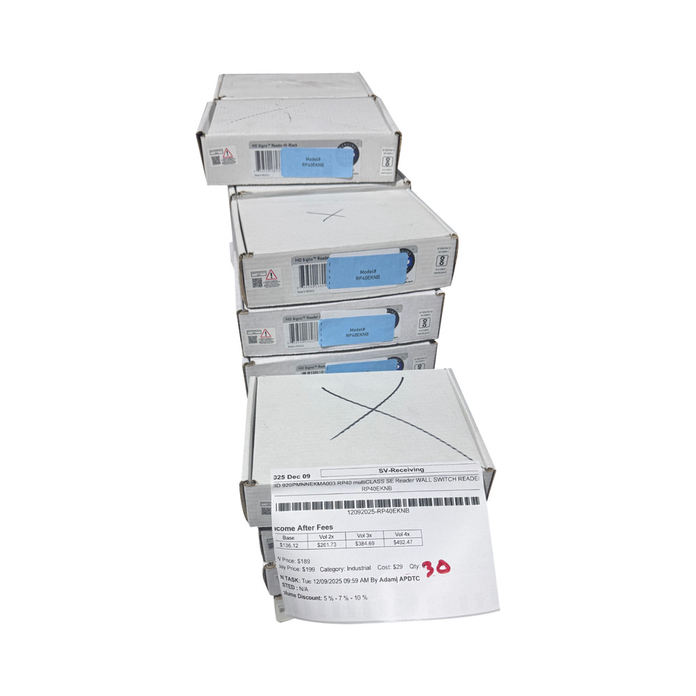HID multiCLASS SE RP40EKNB Smart Card / Prox Wall Switch Reader – Black