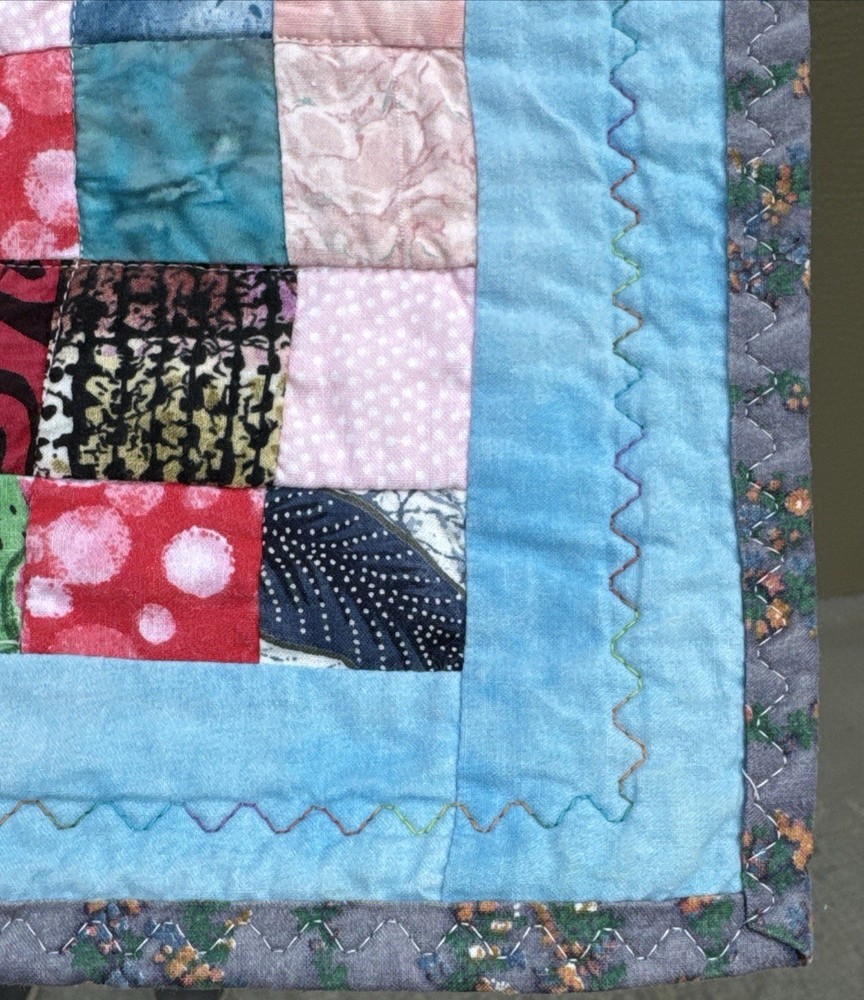 Handmade Quilt Baby Lap 26"x26" Wall Display Patchwork EUC Doll