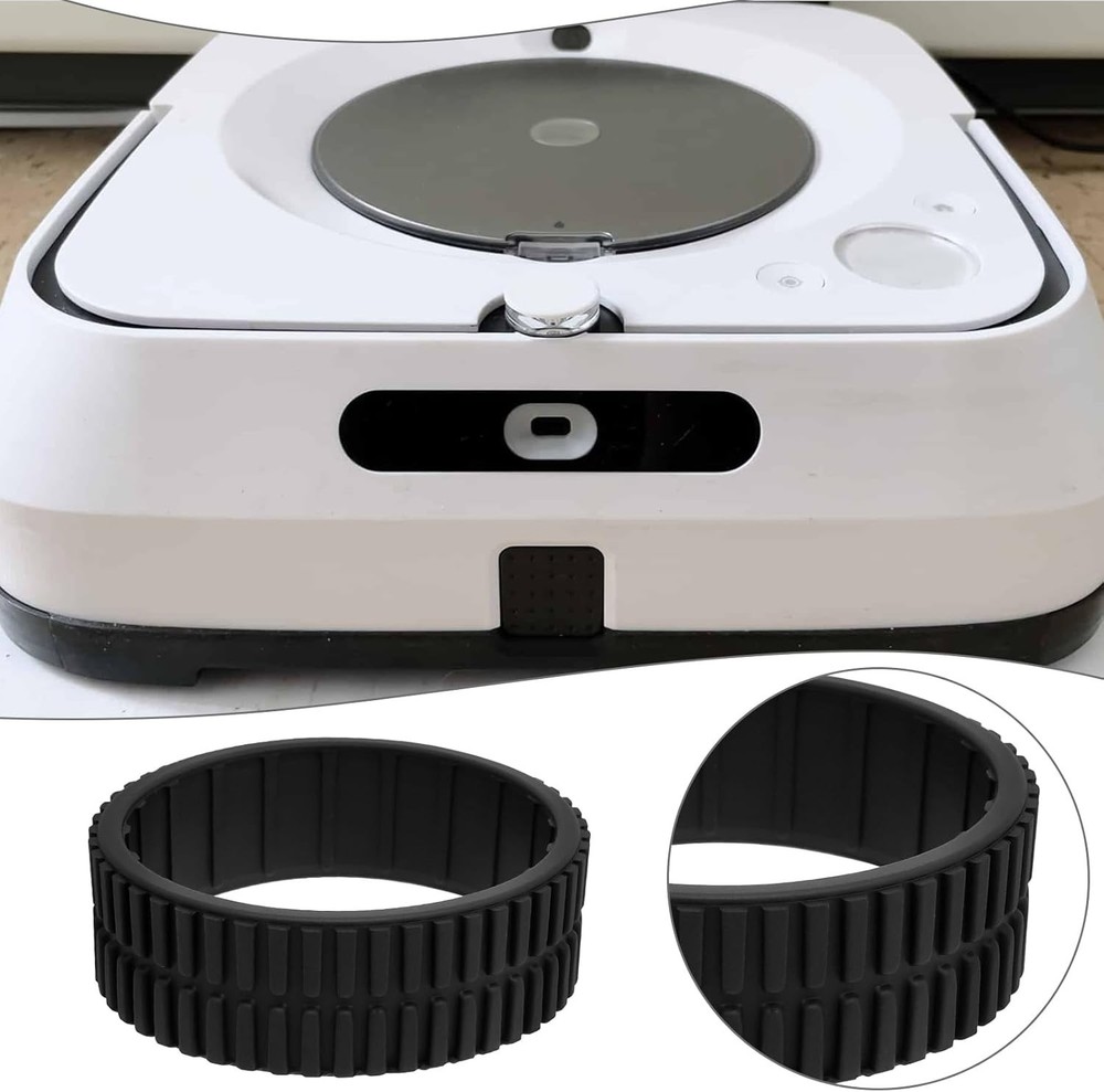 2 Pcs Cleaning Robot Rubber Replacement Tires Compatible with i-Robot Braava ...